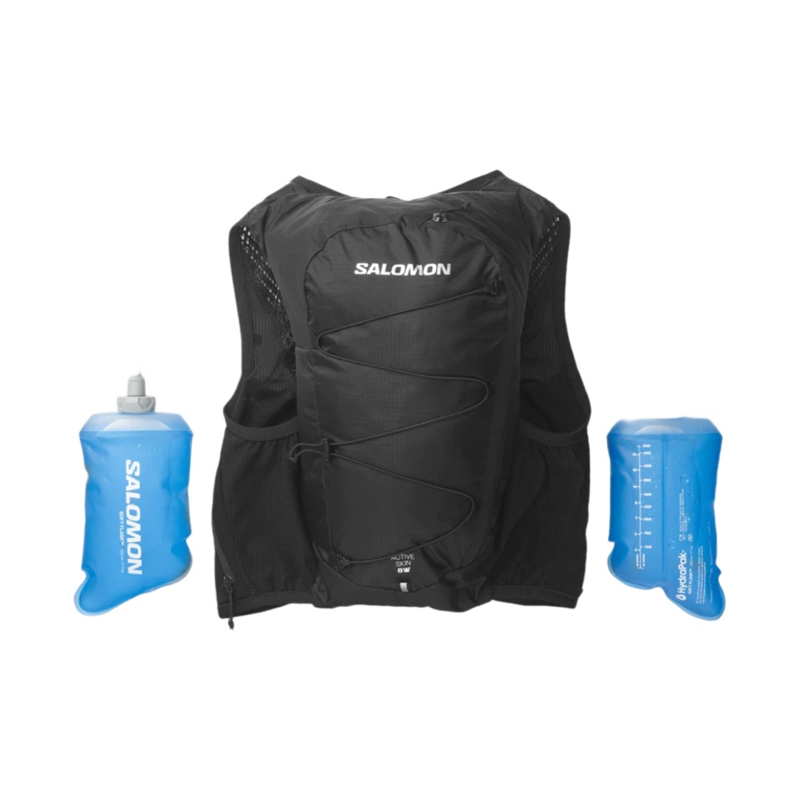 (W) 살로몬 액티브 스킨 8 세트 블랙((W) Salomon Active Skin 8 Set Black) - 3