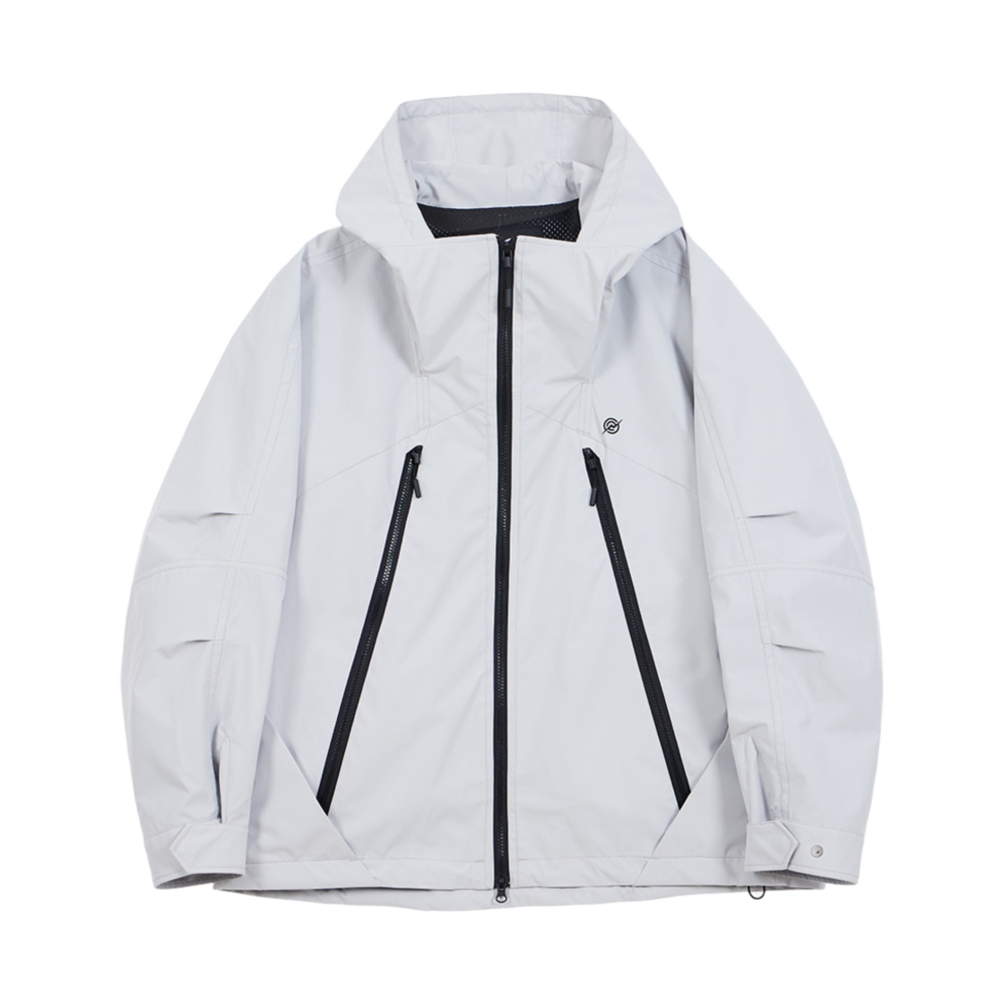 KB1JK1068MLG KALA PATTHAR 3 Layer Hidden Pocket Hooded Jacket Light Gray