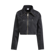 (W) Adidas Montreal Denim Track Top Medium Black Denim - KR Sizing
