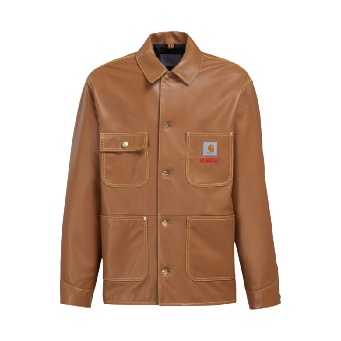 MARNI 24SS zip-up leather jacket Black leather jacket with Marni