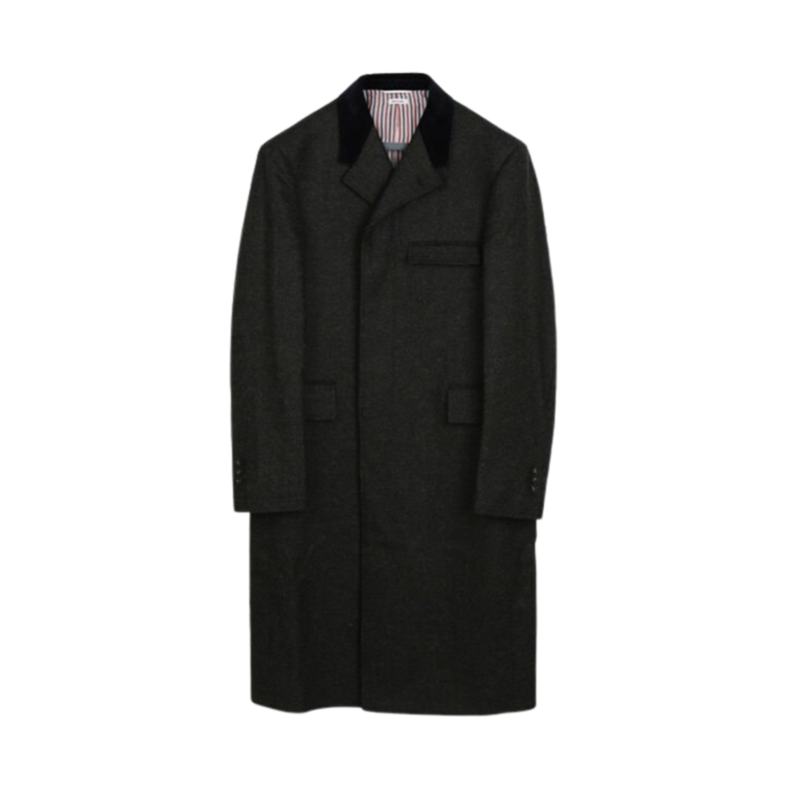 톰브라운 셰틀랜드 콤보 클래식 오버코트 그린(Thom Browne Shetland Combo Classic Overcoat Green) - 1
