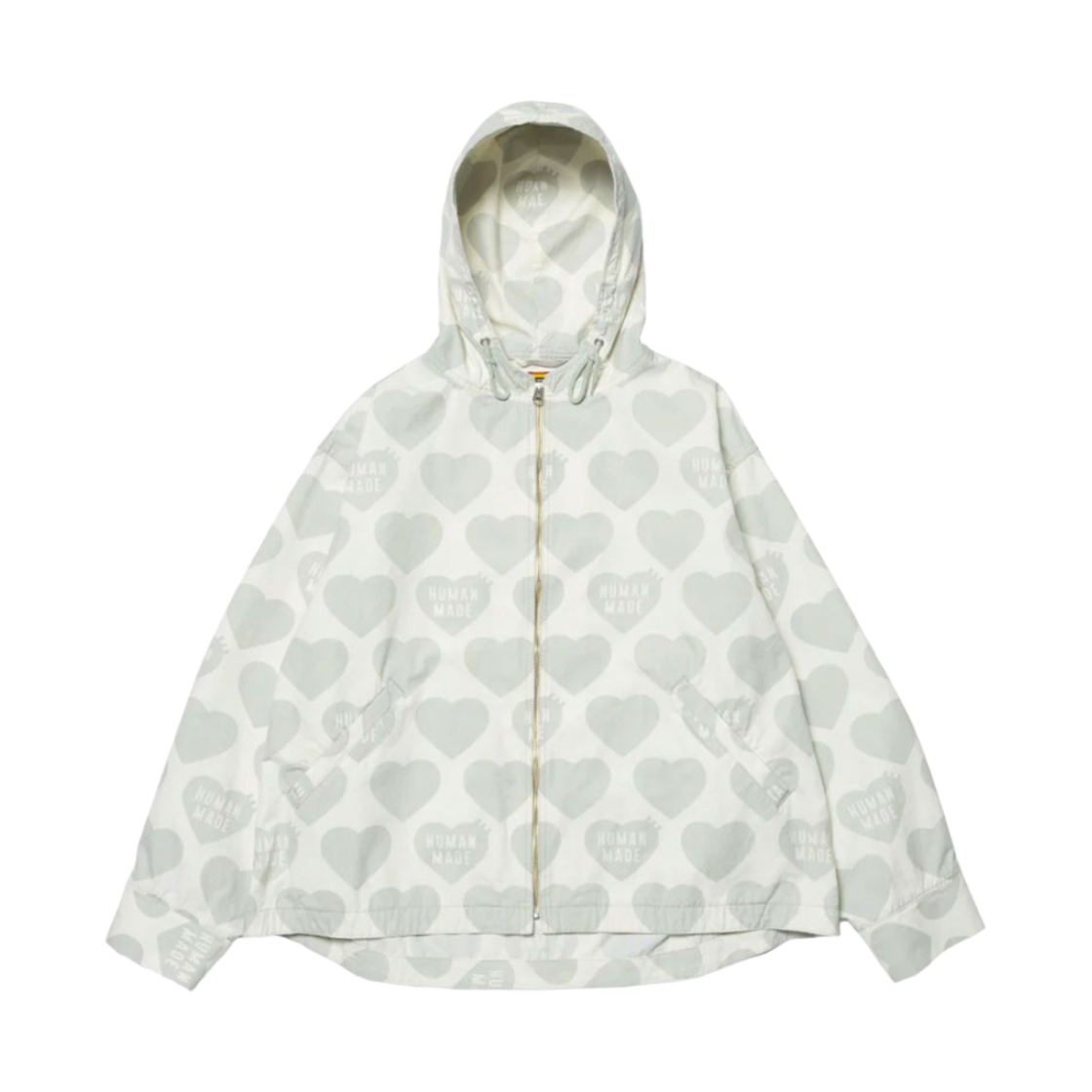휴먼 메이드 하트 집업 파카 화이트(Human Made Heart Zip-Up Parka White) - 1