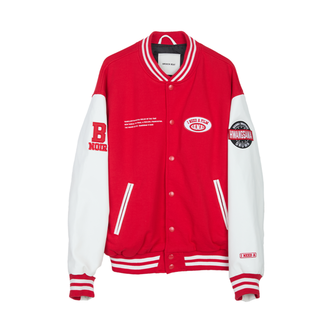 BB25JK004RD Broken Beat I Need A Varsity Jacket Red