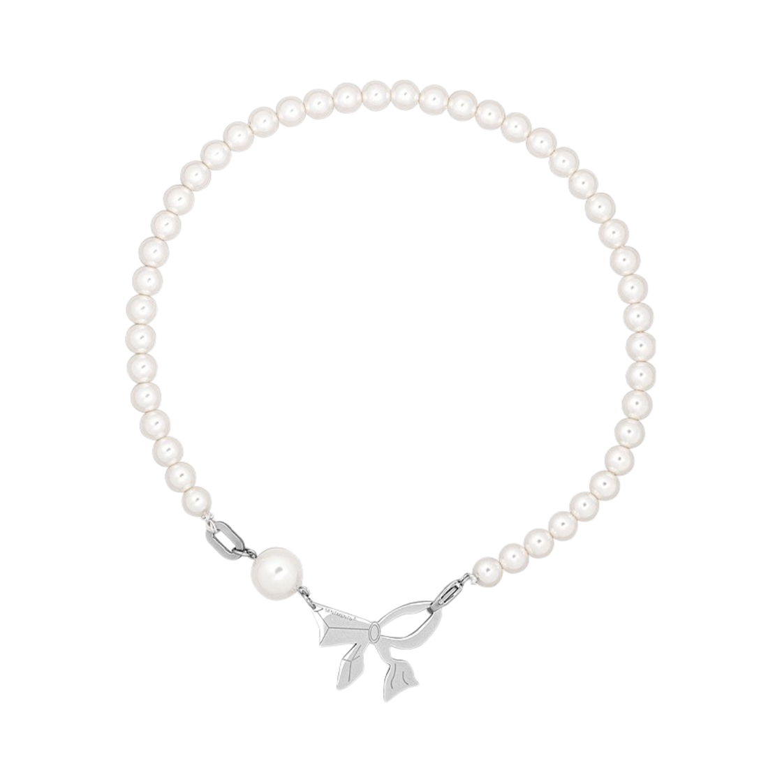 센티멍 넘버 437 피어 리본 네크리스 실버