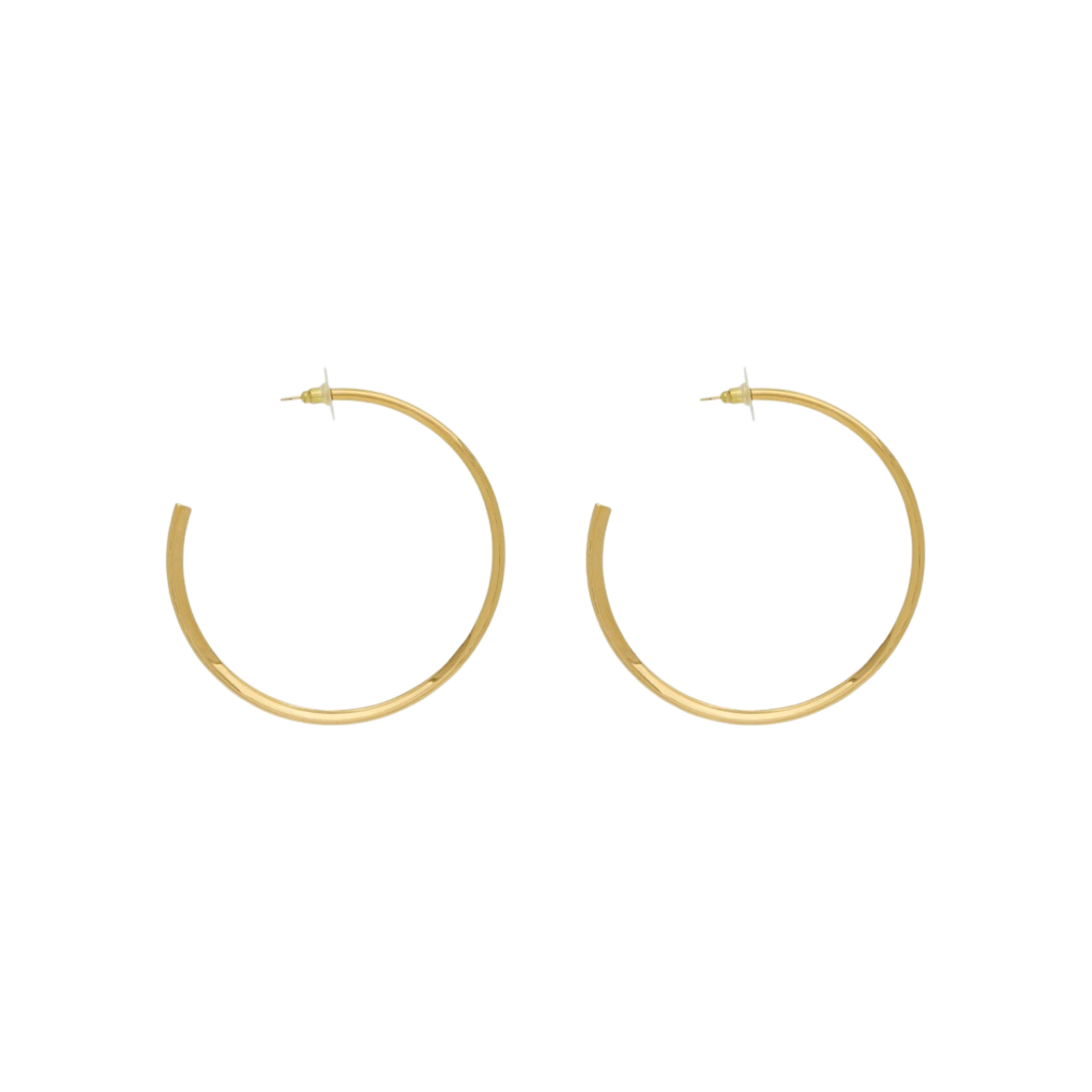 (W) 생로랑 하트 후프 이어링 메탈 골드((W) Saint Laurent Heart Hoop Earrings In Metal Gold) - 1