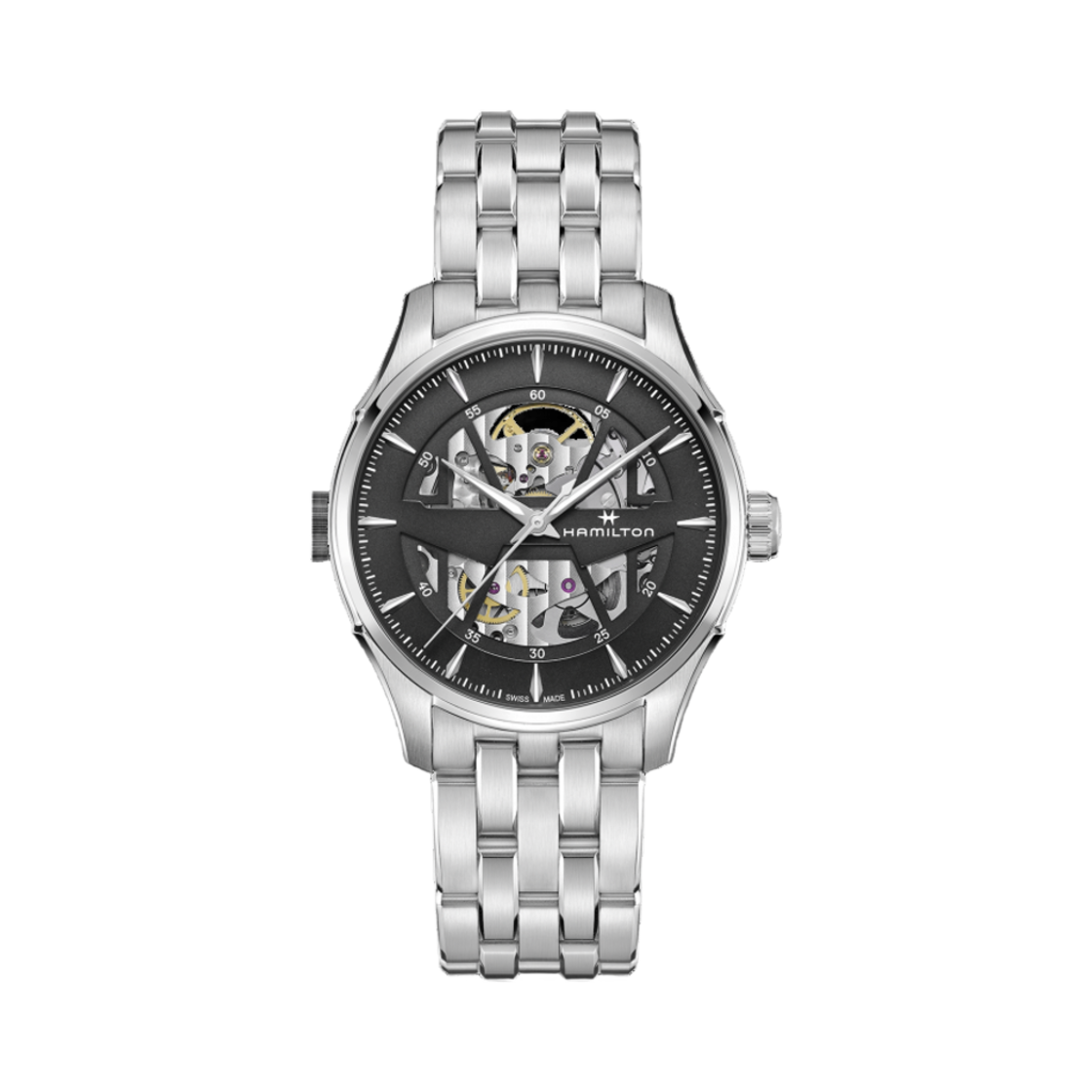 해밀턴 재즈마스터 스켈레톤 오토 40mm 스테인리스 스틸 앤트러사이트(Hamilton Jazzmaster Skeleton Auto 40mm Stainless Steel Anthracite) - 1
