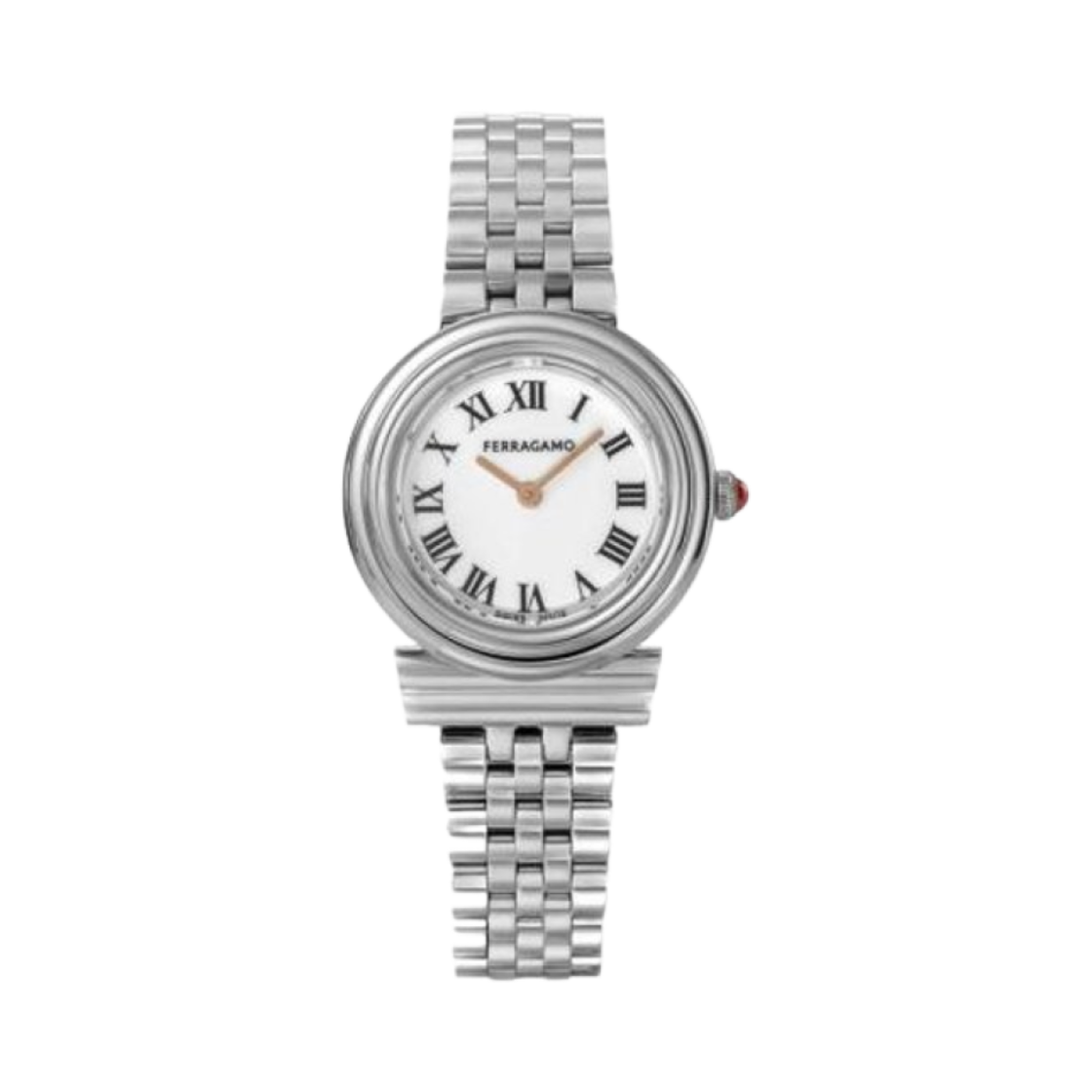 (W) 페라가모 살바토레 28mm 스테인리스 스틸 실버((W) Ferragamo Salvator 28mm Stainless Steel Silver)