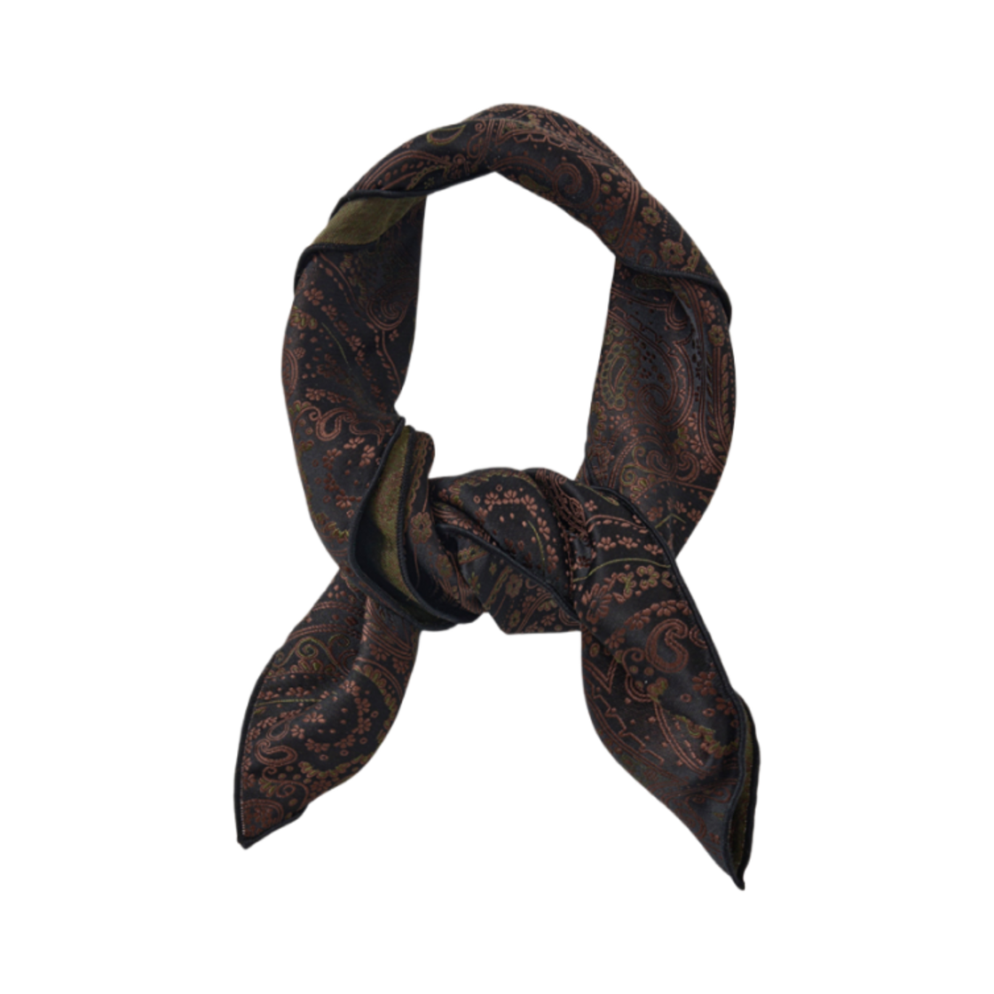 해칭룸 페이즐리 반다나 스카프 카키(Hatchingroom Paisley Bandana Scarf Khaki)