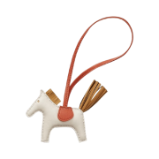 Hermes Rodeo PM Charm Milo & Craie Sesame Cornaline