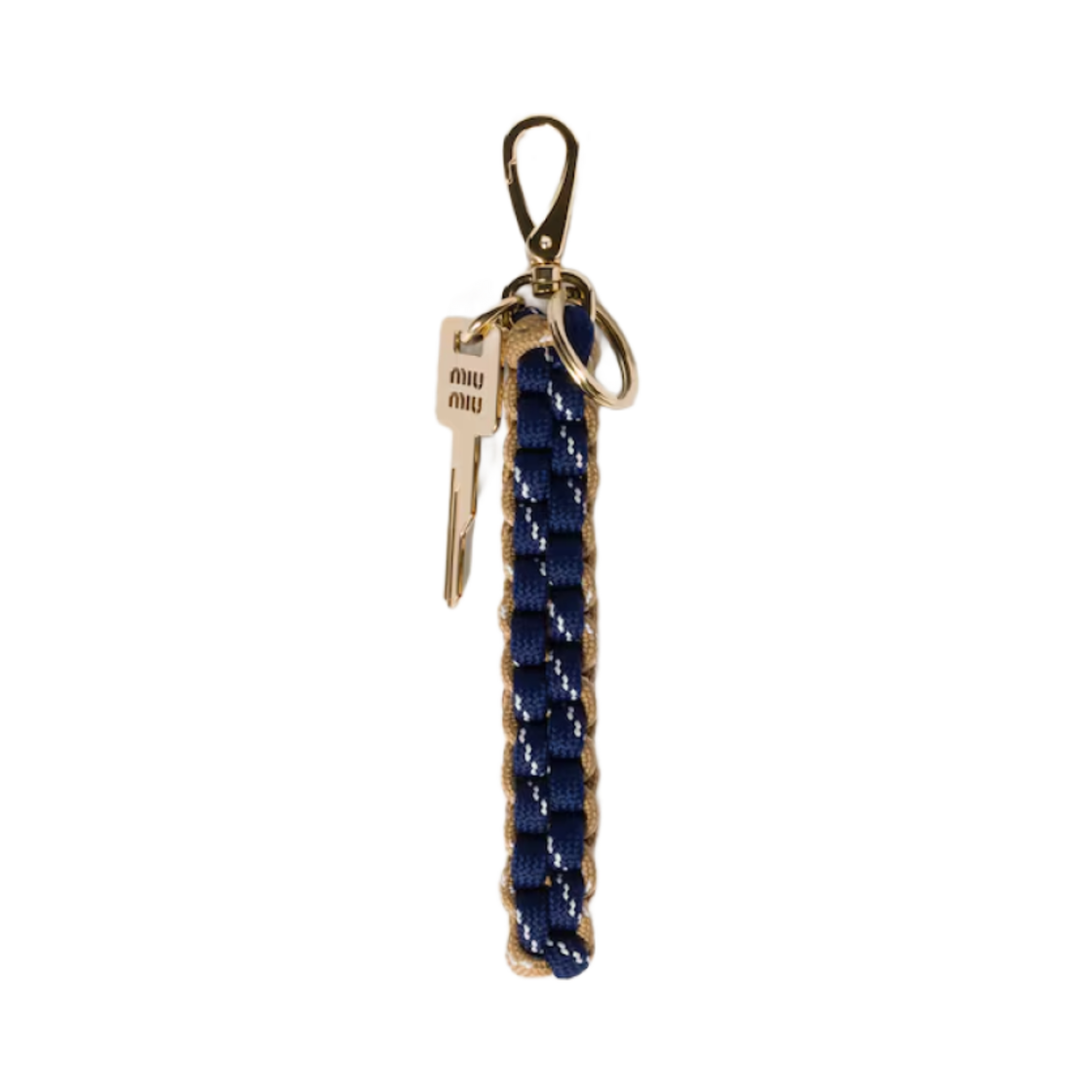 미우 미우 코드 키체인 트릭 베이지 발틱 블루(Miu Miu Cord Keychain Trick Beige Baltic Blue) - 1