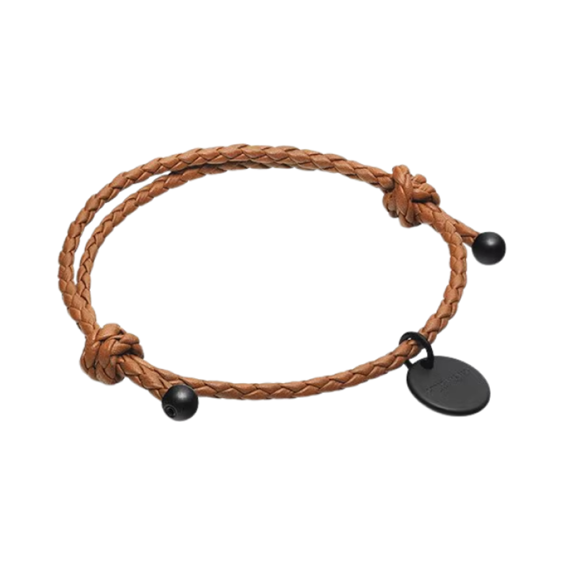 보테가 베네타 로고 펜던트 우븐 브레이슬릿 카멜(Bottega Veneta Logo Pendant Woven Bracelet Camel)