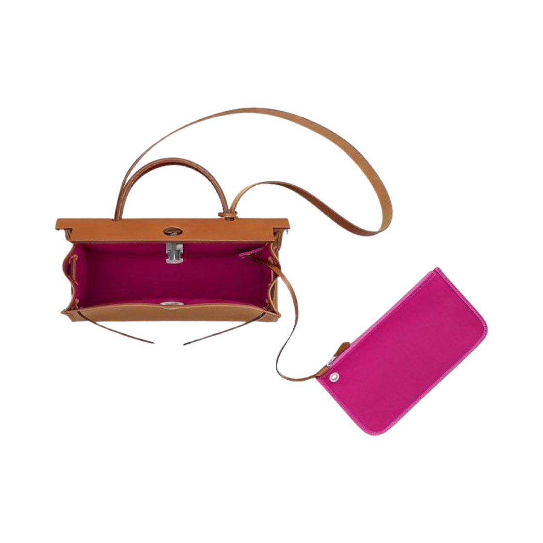 에르메스 에르백 집 31 백 셀리에 캔버스 & 팔라듐 하드웨어 듄 매그놀리아 포브(Hermes Herbag Zip 31 Bag Sellier Canvas & Palladium Dune Magnolia Fauve) - 4