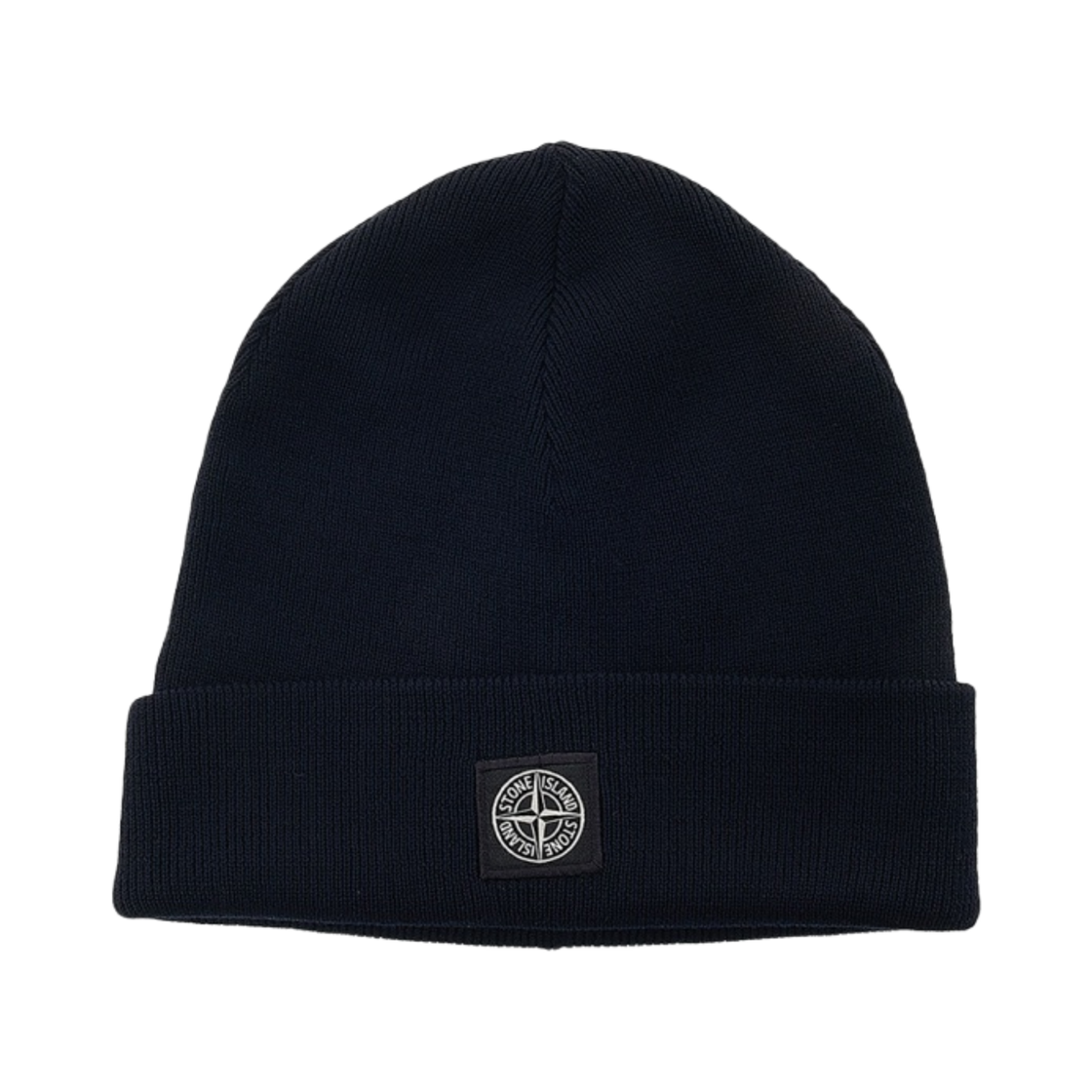 (키즈) 스톤 아일랜드 N01C3 립드 퓨어 울 비니 네이비 블루 - 23FW((Kids) Stone Island N01C3 Ribbed Pure Wool Beanie Navy Blue - 23FW) - 1