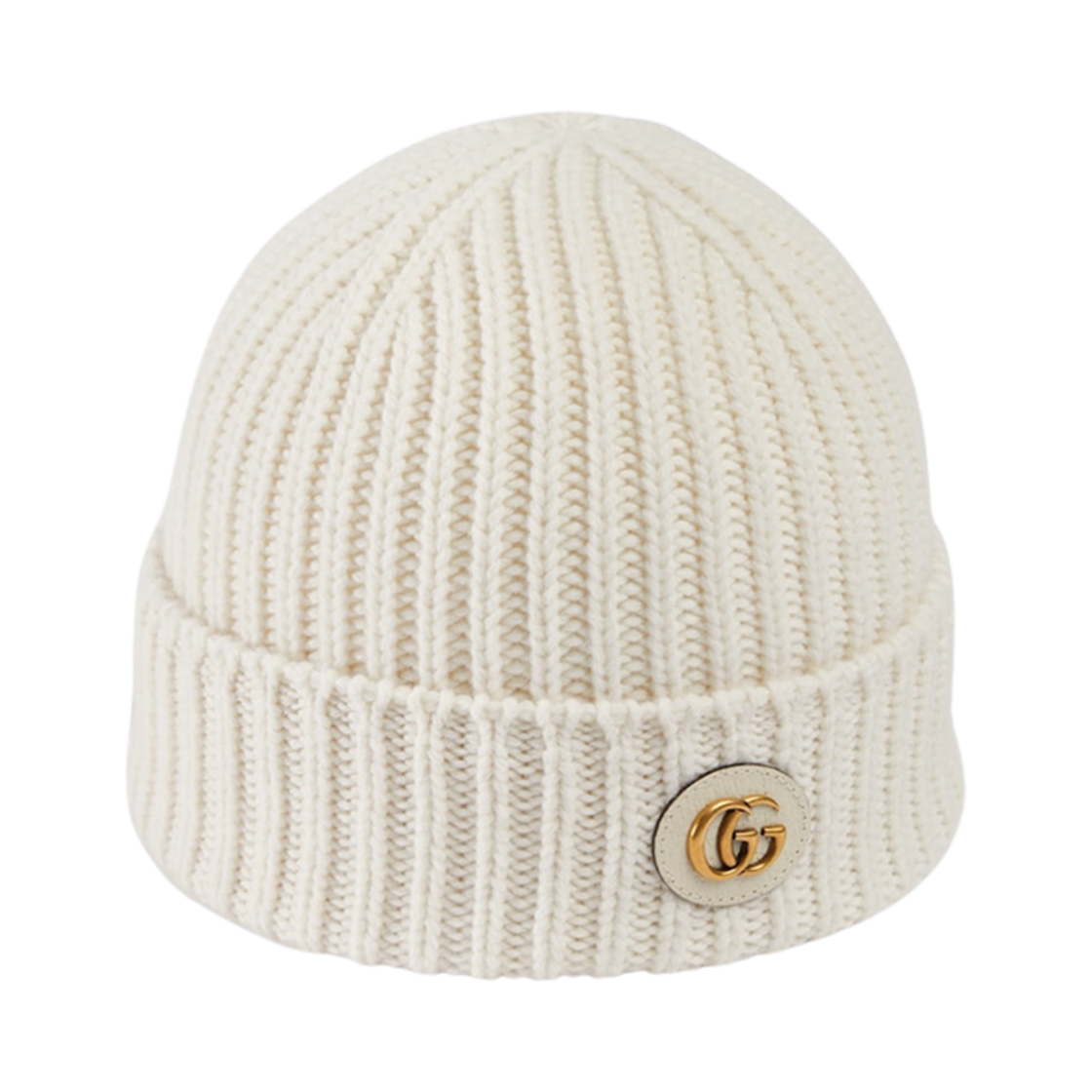 764594-3GB02-9200 (W) Gucci Wool Cashmere Hat with Double G White