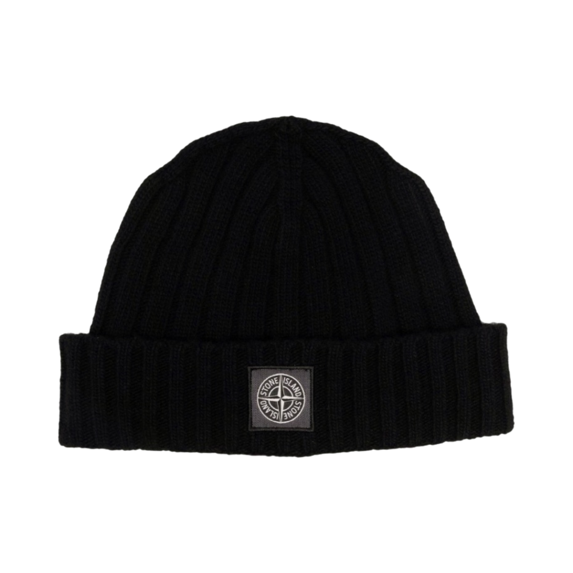 스톤 아일랜드 N24B5 로고 패치 비니 블랙 - 21FW(Stone Island N24B5 Logo Patch Beanie Black - 21FW) - 1