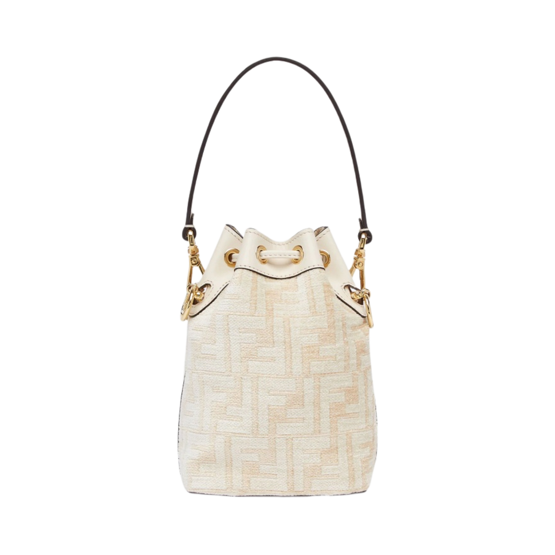 펜디 몬트레조 화이트 테피스트리 패브릭 미니백 화이트(Fendi Mon Tresor White Tapestry Fabric Mini Bag White) - 3