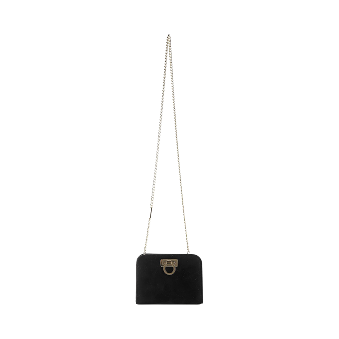 페라가모 간치니 스웨이드 크로스바디백 블랙(Ferragamo Gancini Suede Crossbody Bag Black) - 1