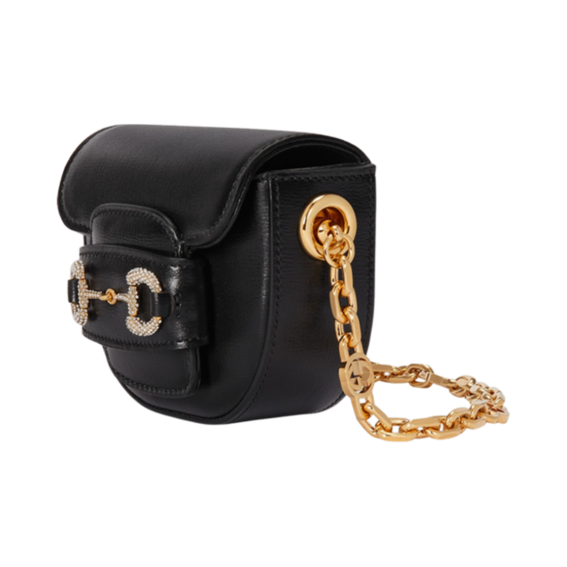 구찌 홀스빗 1955 라운디드 벨트 백 블랙 레더(Gucci Horsebit 1955 Rounded Belt Bag Black Leather) - 2