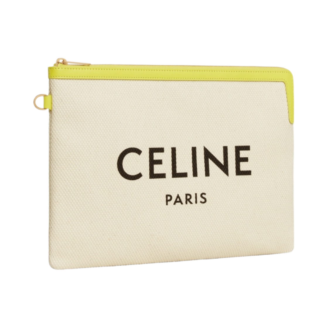 셀린느 텍스타일 셀린느 프린트 & 카프스킨 스트랩 스몰 파우치 아니스(Celine Small Pouch With Strap in Textile with Celine Print and Calfskin Anis) - 2