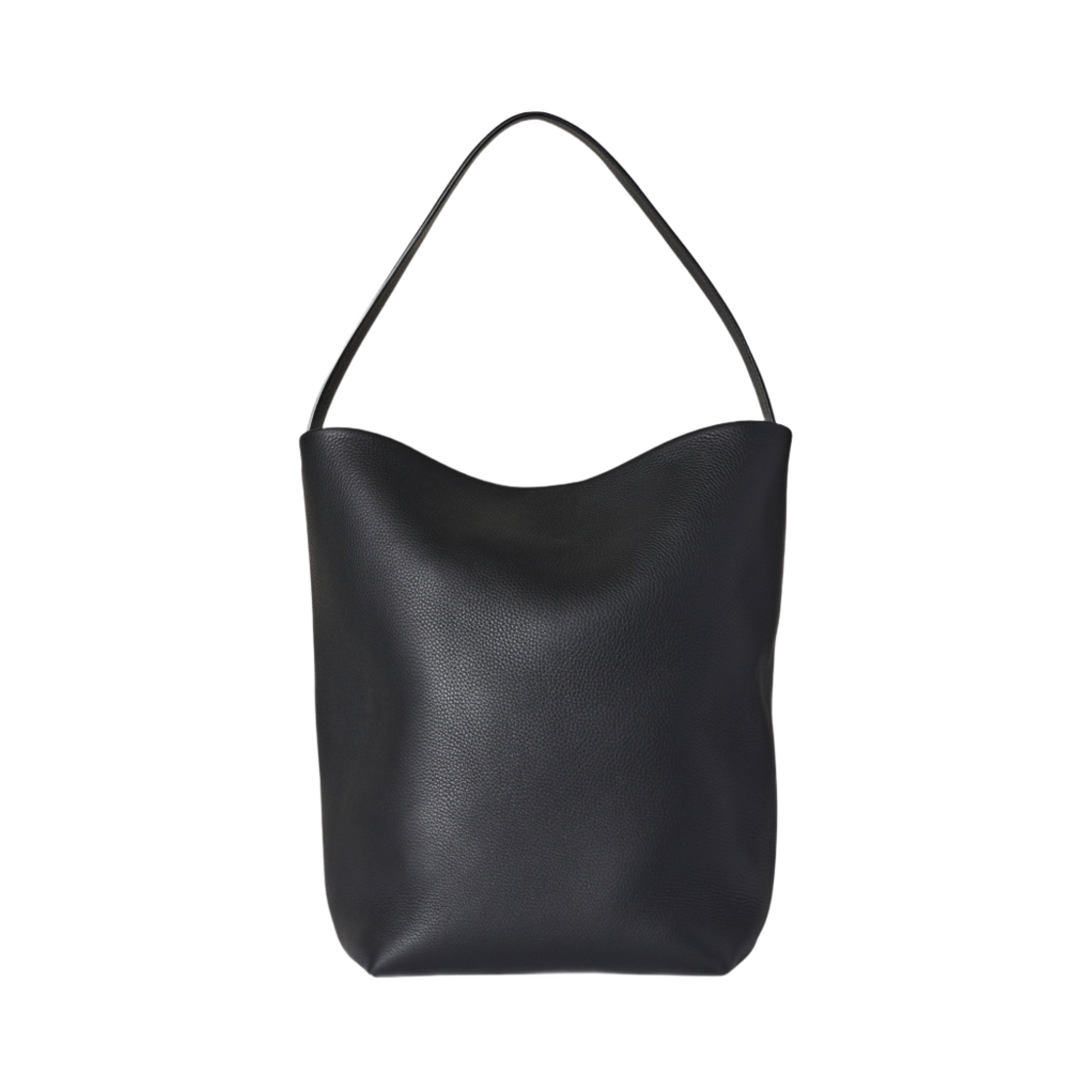 W1273L129BLK The Row Large N/S Park Tote Bag in Leather Black