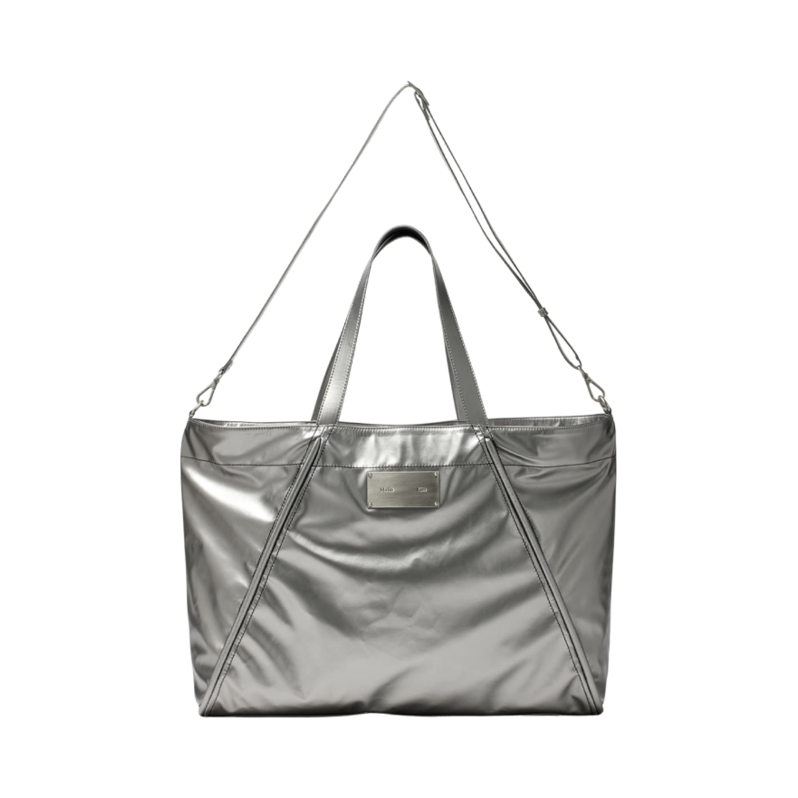 - Matin Kim Big Coating Tote Bag Dark Silver