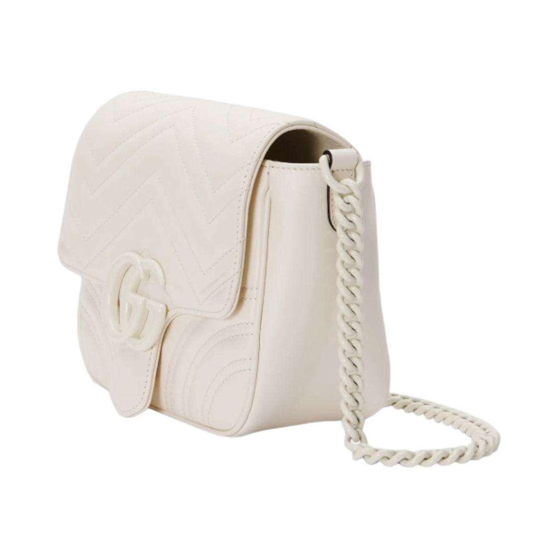 구찌 GG 마몽 마틀라세 미니 숄더백 화이트(Gucci GG Marmont Matelasse Mini Shoulder Bag White) - 2