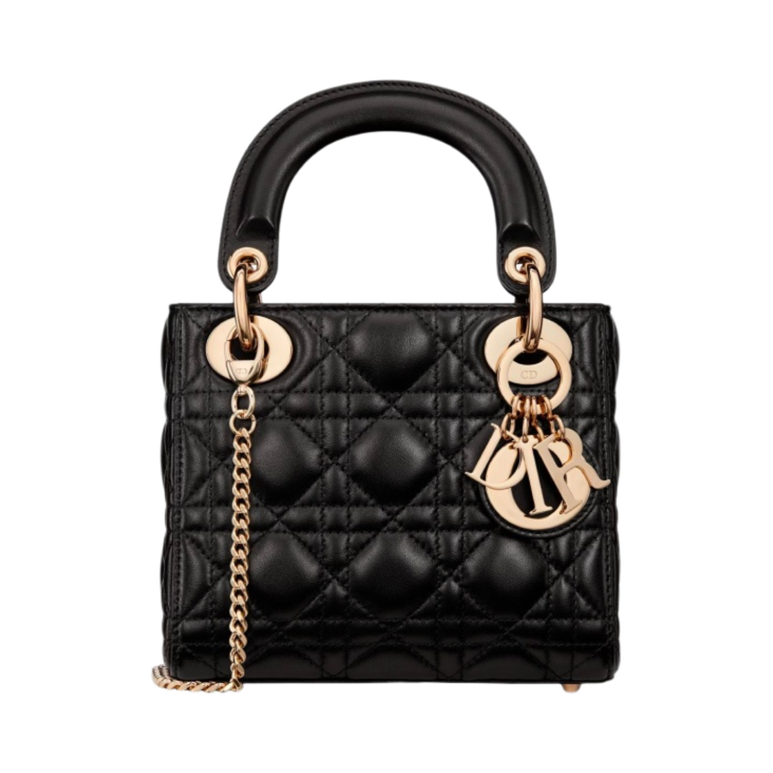 디올 라이트 레이디 백 블랙 까나쥬 램스킨(Dior Mini Lady Bag Black Cannage Lambskin)