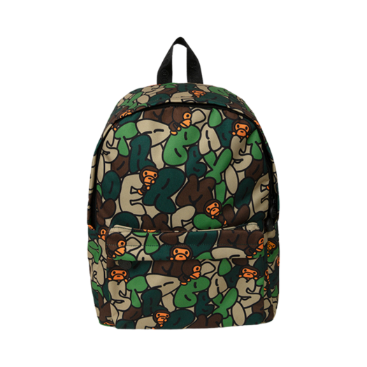0MXBGW4275XXN BAPE Baby Milo Medium Backpack Green White