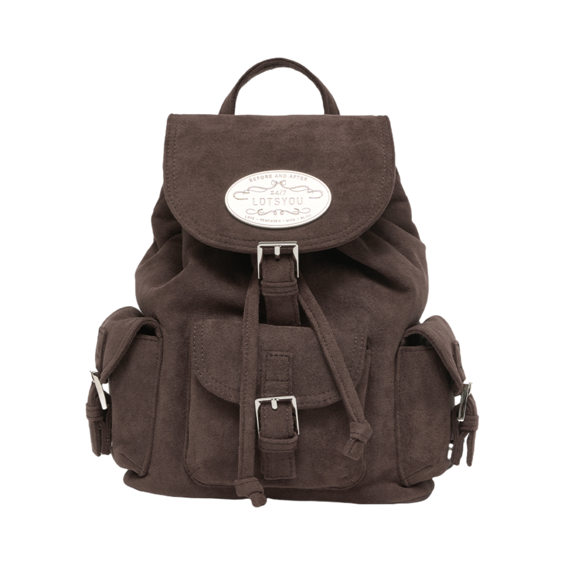 PWTF5BAW526 Lots You Nostalgia Chubby Backpack Brown