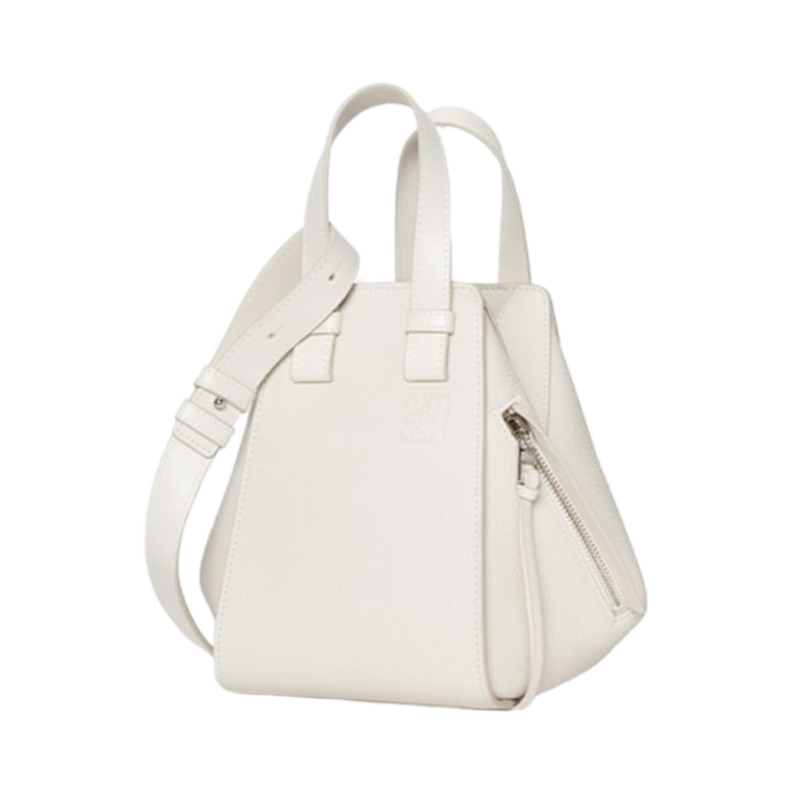 로에베 컴팩트 해먹 백 인 소프트 그레인드 카프스킨 소프트 화이트(Loewe Compact Hammock Bag In Soft Grained Calfskin Soft White)