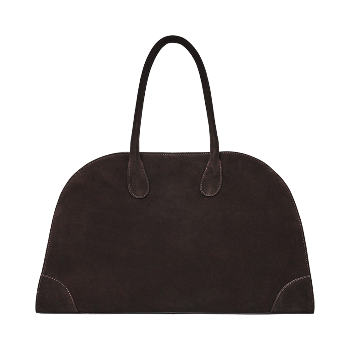 1230177001 COS Studio Bowling Bag Leather Dark Brown Suede