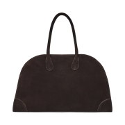COS Studio Bowling Bag Leather Dark Brown Suede