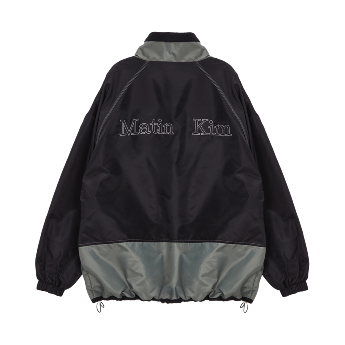 마뗑킴 컬러 믹스 래글런 셔링 점퍼 블랙(Matin Kim Color Mix Raglan Shirring Jumper Black) - 2
