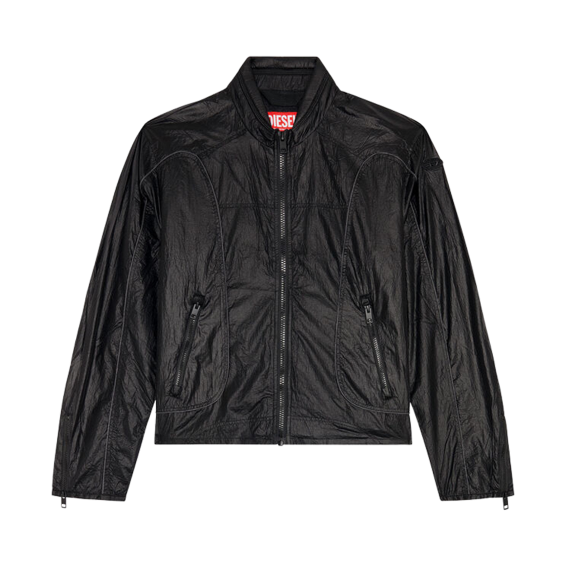 디젤 나일론 자켓 콘트라스트 디테일링 블랙(Diesel Nylon Jacket with Contrast Detailing Black)