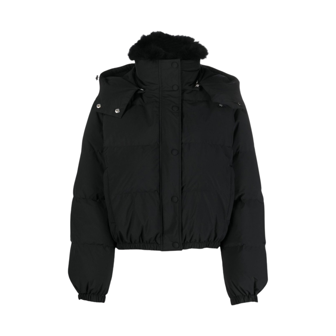 (W) 이브 살로몬 크롭 다운 자켓 블랙((W) Yves Salomon Cropped Down Jacket Black)