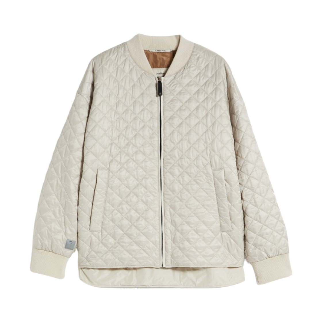 (W) 막스마라 더 큐브 마야 방수 캔버스 봄버 자켓 아이스((W) Max Mara The Cube Maya Water-Repellent Canvas Bomber Jacket Ice) - 1