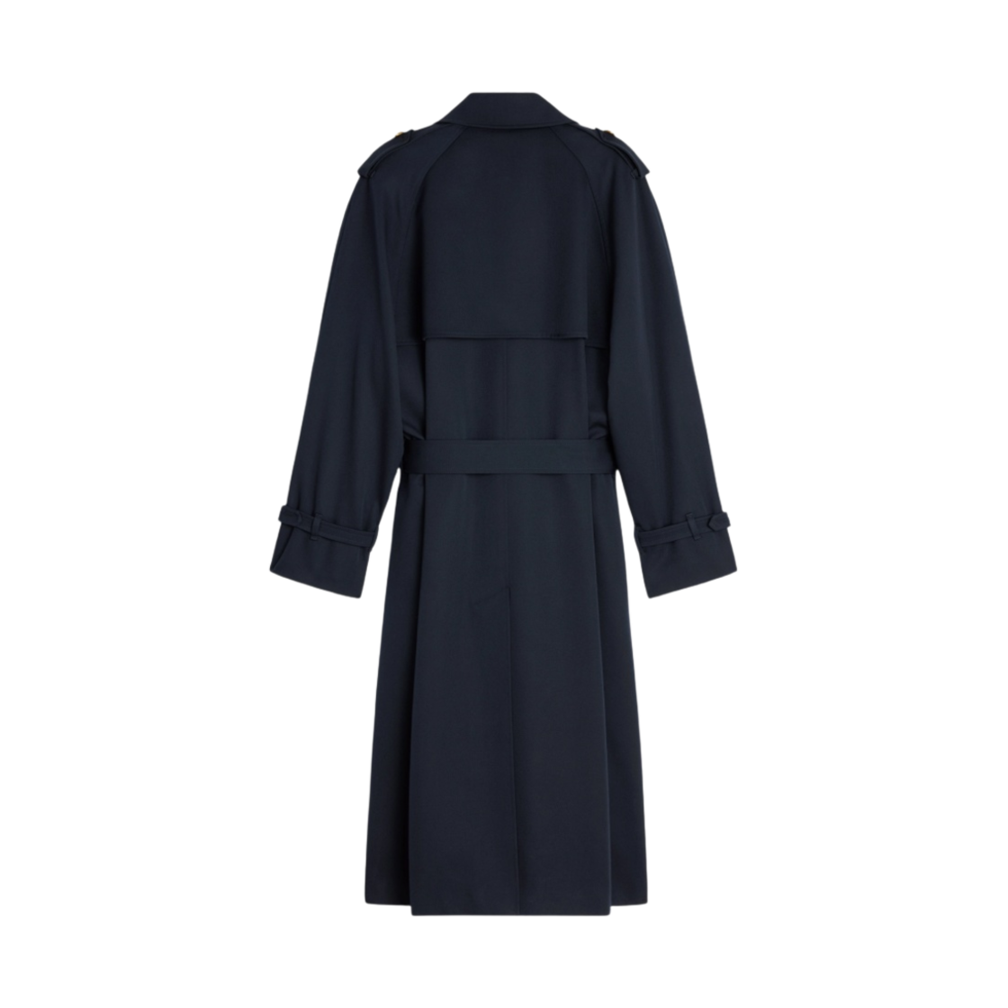(W) 셀린느 다이애그널 울 도리안 트렌치 코트 네이비((W) Celine Dorian Trench Coat in Diagonal Wool Navy) - 2