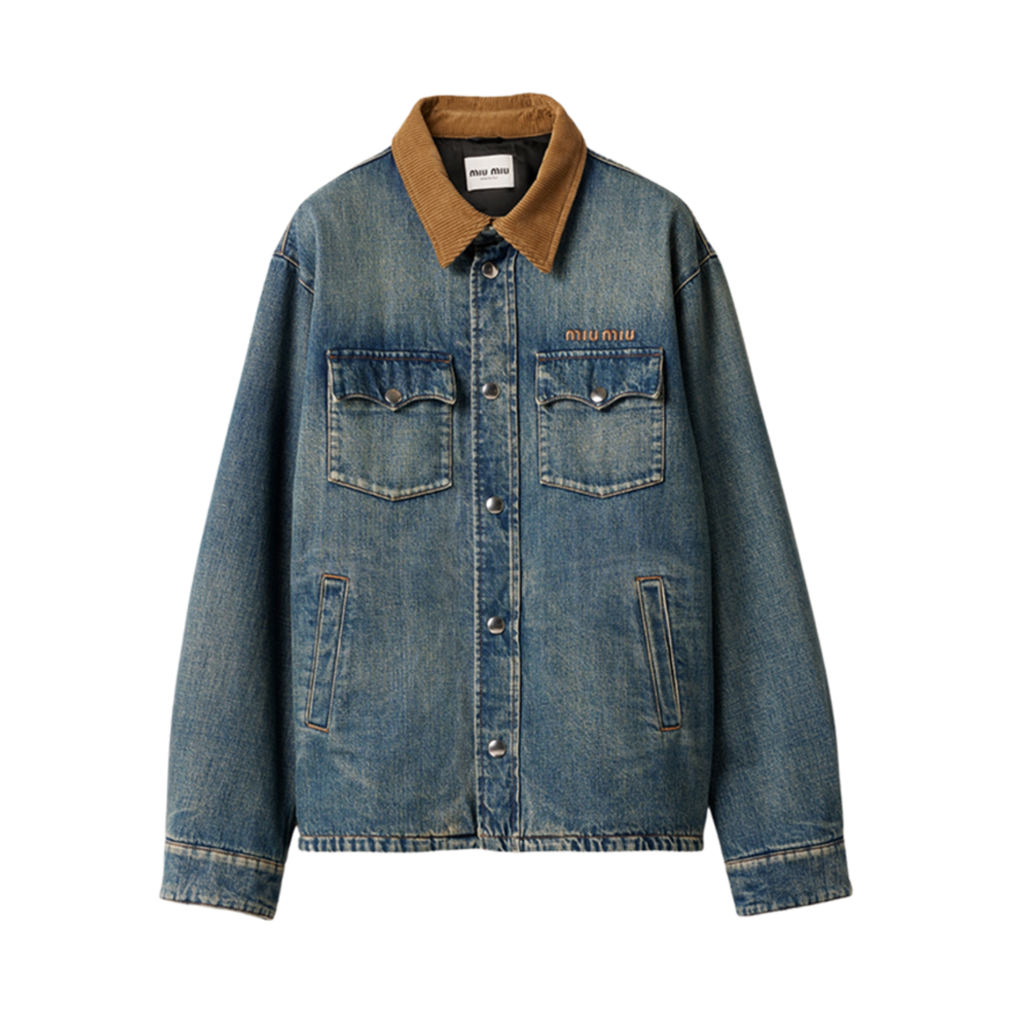(W) 미우 미우 데님 다운 자켓 블루((W) Miu Miu Denim Down Jacket Blue)
