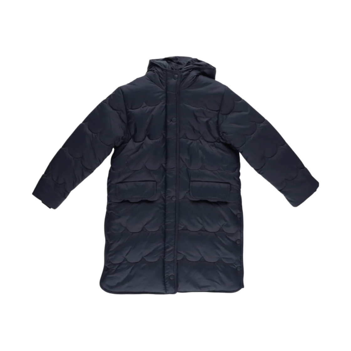 C16421-859 (Kids) Chloe High Neck Puffer Jacket Navy