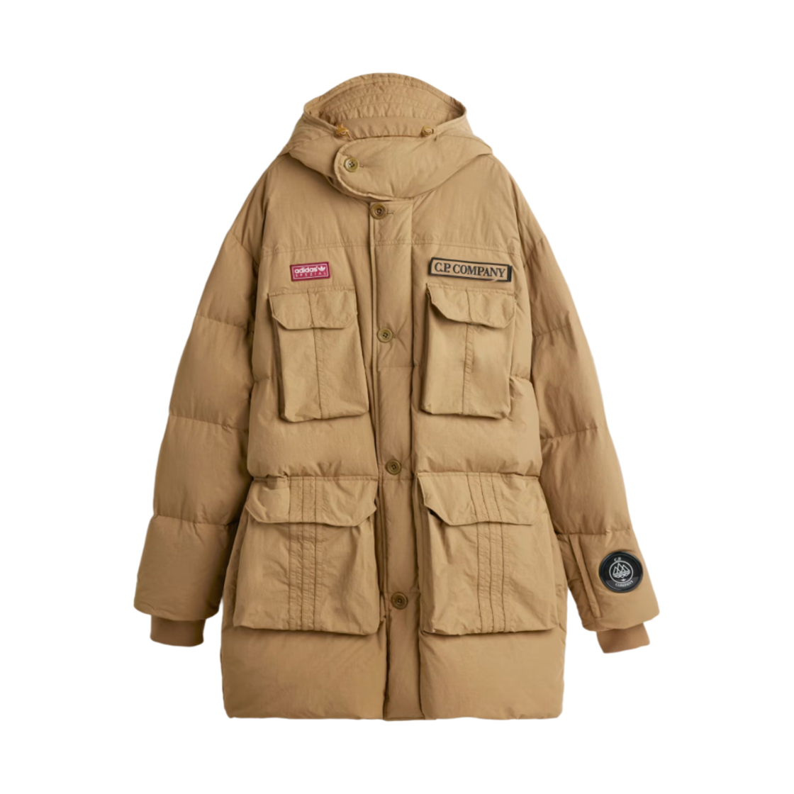 아디다스 x C.P. 컴퍼니 스페지알 퍼퍼 자켓 프리러브드 브론즈 - KR 사이즈(Adidas x C.P. Company Spezial Puffer Jacket Preloved Bronze - KR Sizing) - 1