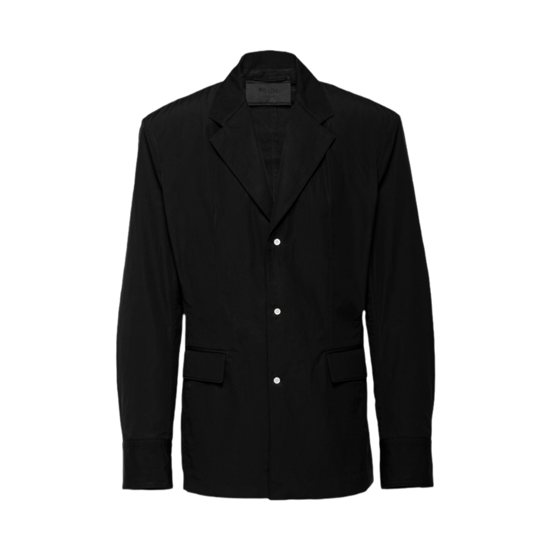 프라다 싱글 브레스티드 코튼 자켓 블랙(Prada Single Breasted Cotton Jacket Black)