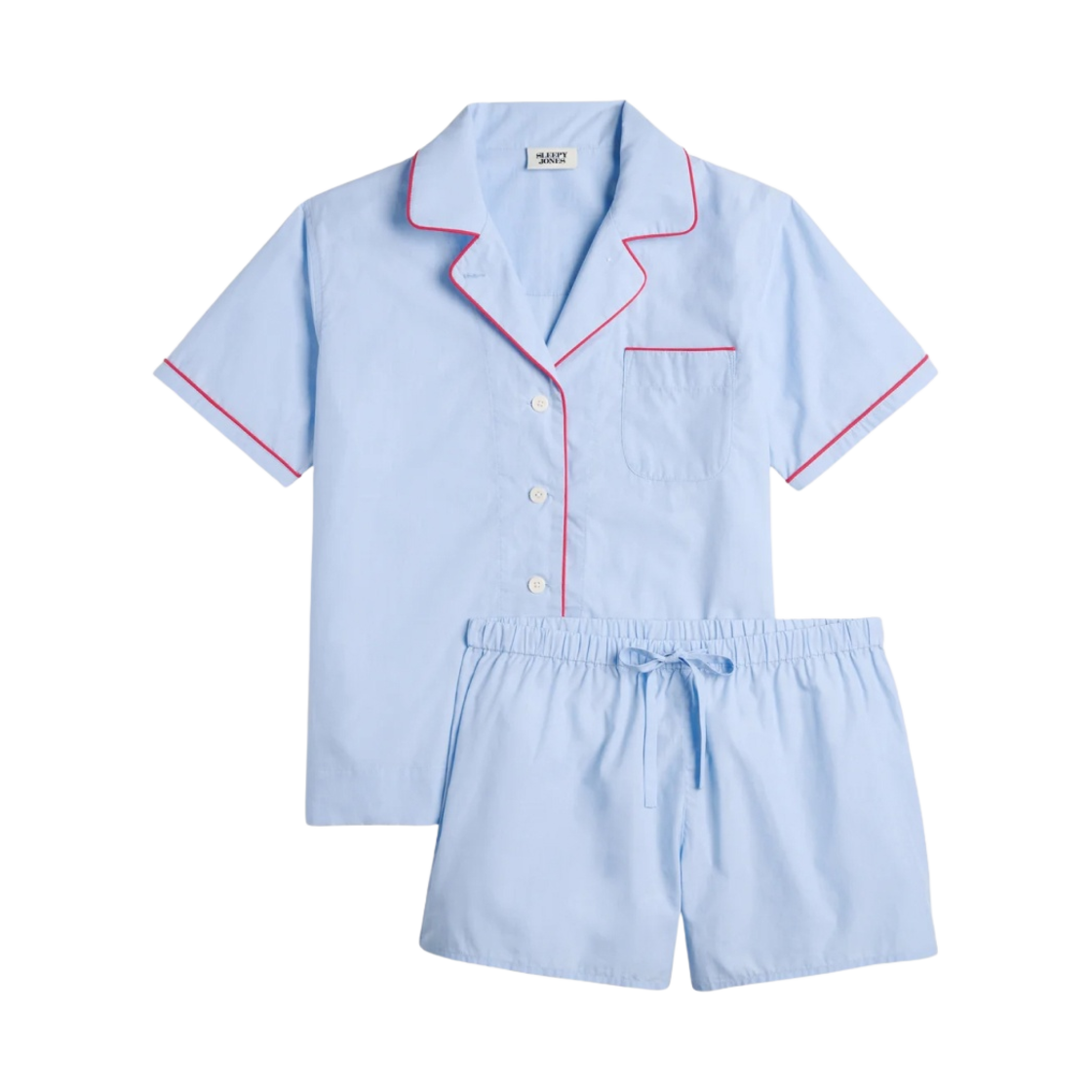 (W) 슬리피존스 코리타 파자마 세트 블루 엔드 온 엔드((W) Sleepy Jones Corita Pajama Set Blue End on End)