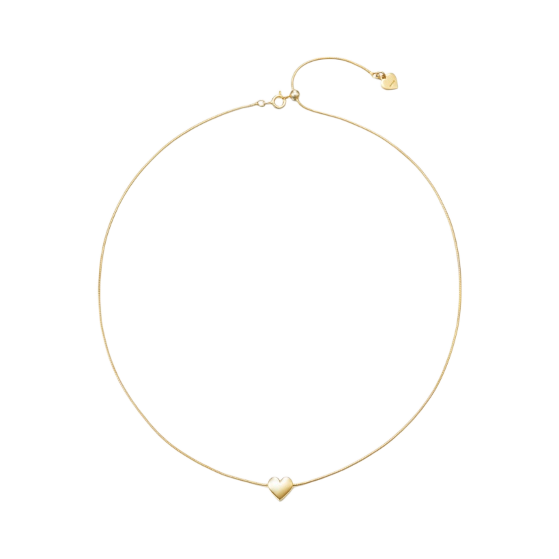 넘버링 미니 볼륨 하트 네클리스 골드(Numbering Mini Volume Heart Necklace Gold) - 1