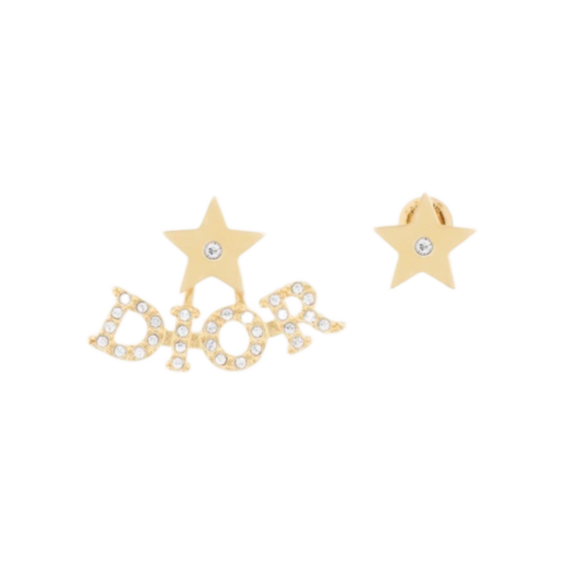 E3352WOMCY-D03S (W) Dior Dio(R)Evolution Earring Gold Finish Metal & Silver Tone Crystal