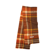 Acne Studios Heavy Plaid Muffler Brown Orange