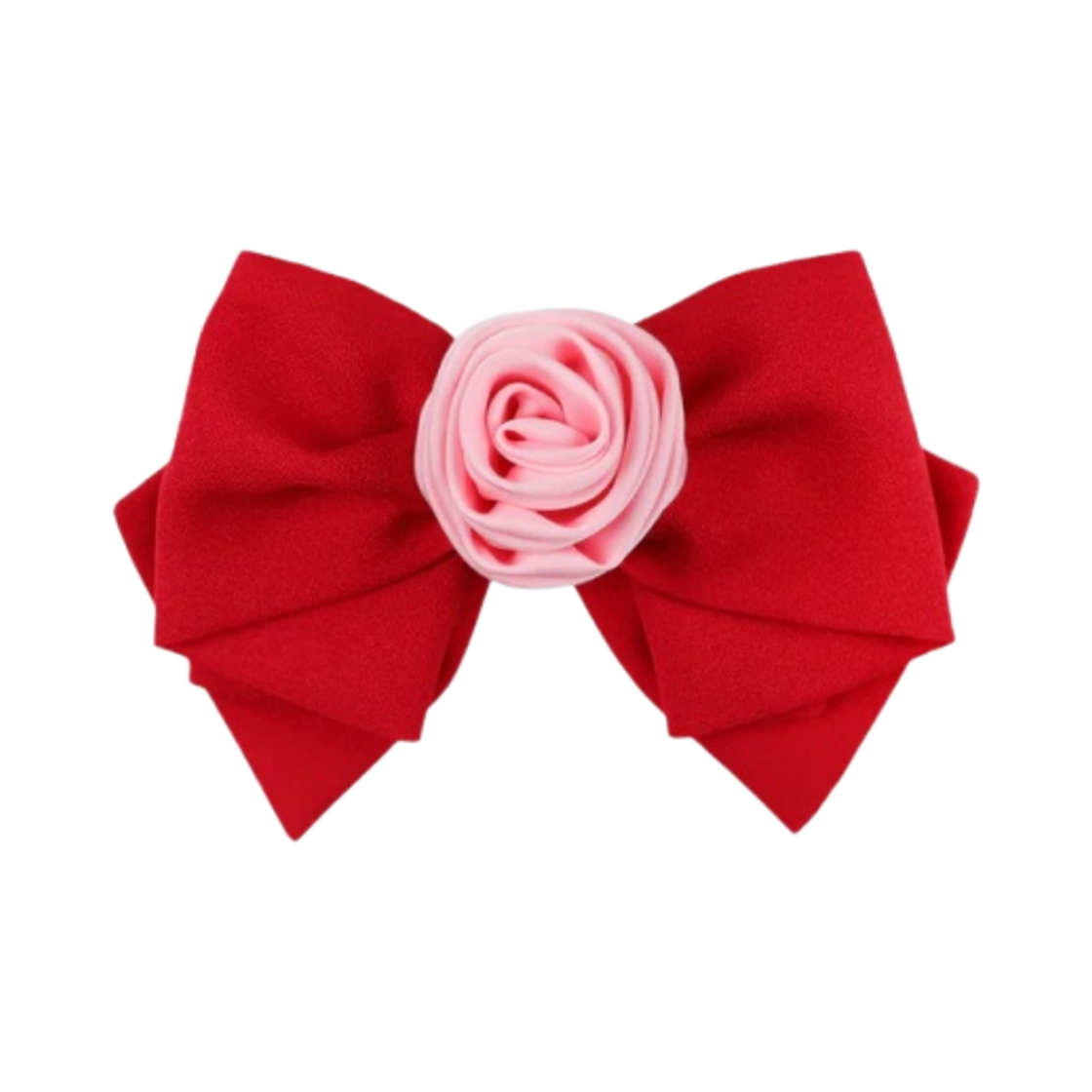 (W) 샌디 리앙 코르사주 헤어 보우 레드 핑크((W) Sandy Liang Corsage Hair Bow Red Pink)