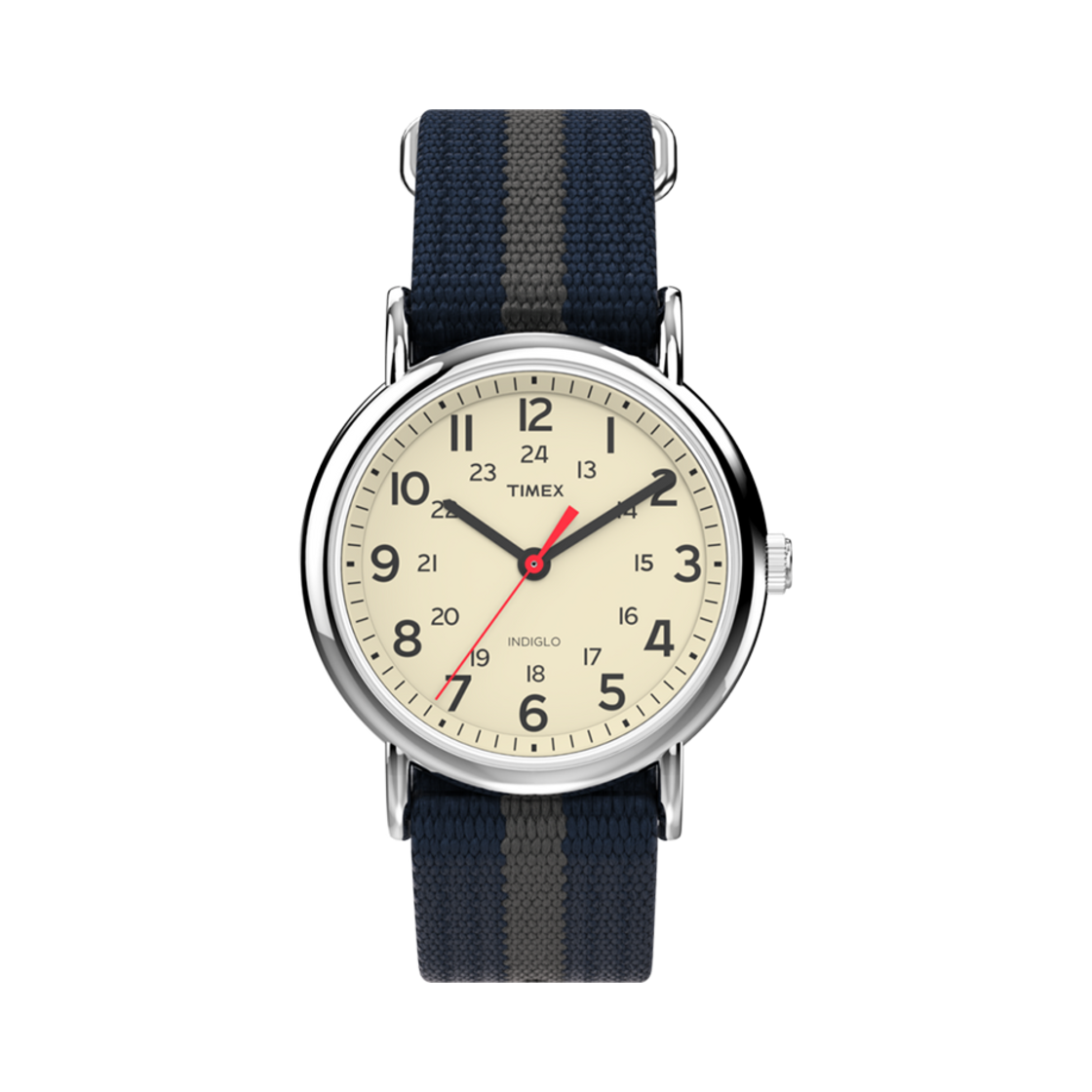 타이맥스 위켄더 38mm 패브릭 스트랩 워치 블루 실버톤(Timex Weekender 38mm Fabric Strap Watch Blue Silver Tone)