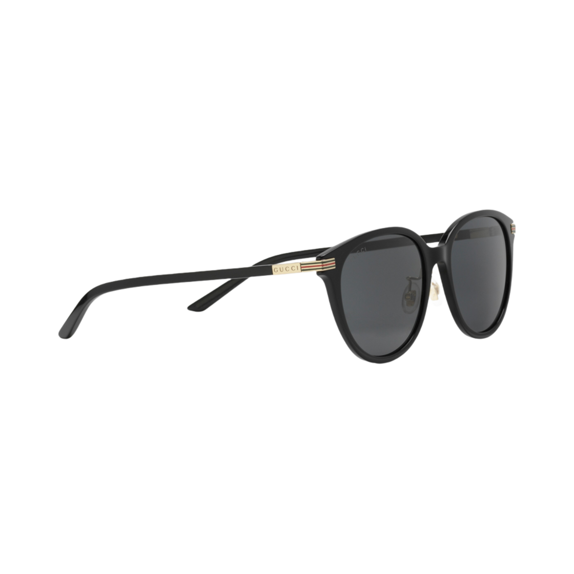(W) 구찌 스페셜라이즈드 핏 오발 선글라스 샤이니 블랙((W) Gucci Specialized Fit Oval Sunglasses Shiny Black) - 2