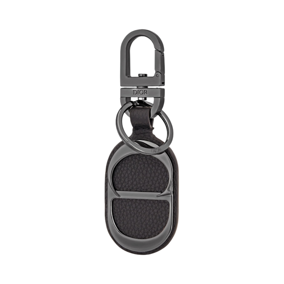 디올 D 터치 키링 블랙 그레인드 카프스킨 CD 아이콘 시그니쳐(Dior D Touch Keyring Black Grained Calfskin CD Icon Signature) - 1