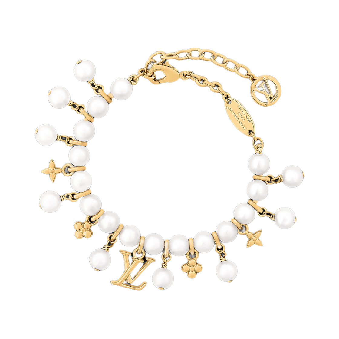 M1685A (W) Louis Vuitton Pearl River Bracelet Gold